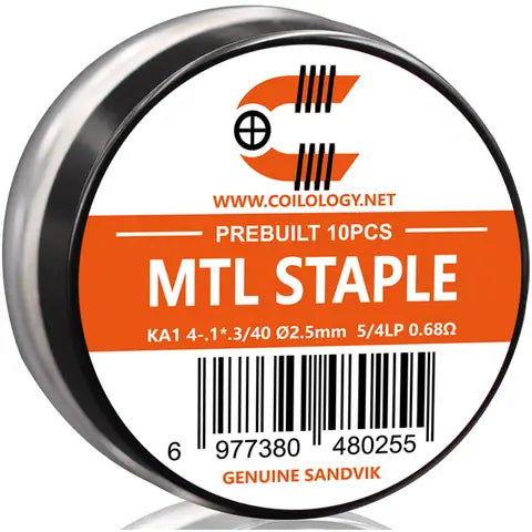 Coilology Prebuilt Sandvik MTL Staple Coils KA1 0.68ohm