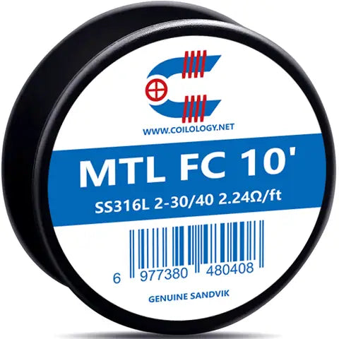 Coilology Sandvik Wire Spools 10ft MTL Fused Clapton 2-30 40 SS316L