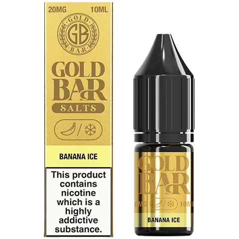 Gold Bar Nic Salts 10ml Banana Ice 20mg