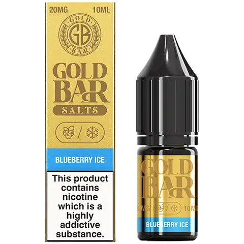 Gold Bar Nic Salts 10ml Blueberry Ice 20mg