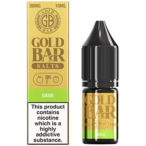 Gold Bar Nic Salts 10ml Oasis 20mg