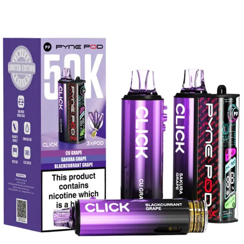 Pyne Click 50k Prefilled Pod Kit Grape Edition