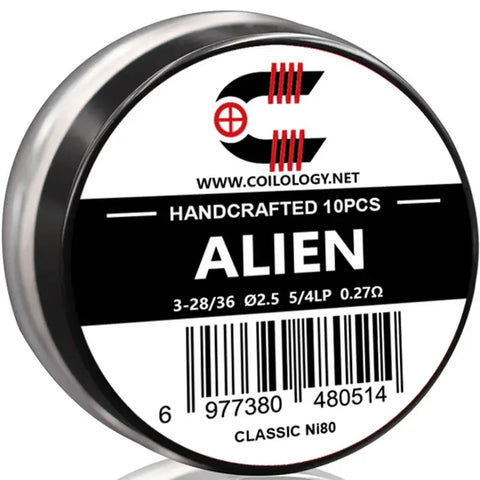 Coilology Handcrafted Coils Alien 3-28 36 Ni80 0.27Ω 3.0mm ID