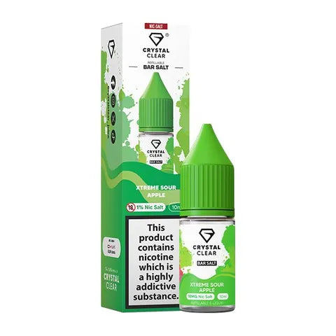 Crystal Clear Nic Salts 10ml Xtreme Sour Apple