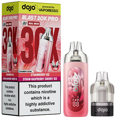 Vaporesso Dojo Blast 30k Vape Kit Strawberry Ice & Straw Raspberry Cherry Ice