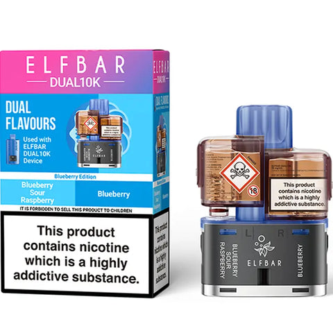 Elf Bar Dual 10k Replacement Pods Blueberry Edition