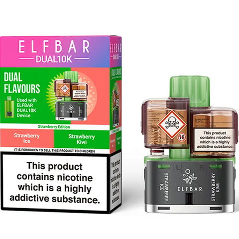 Elf Bar Dual 10k Replacement Pods Strawberry Edition