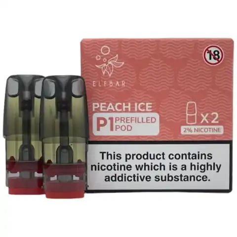 Elf Bar Mate P1 Prefilled Pods (2 Pods) Peach Ice