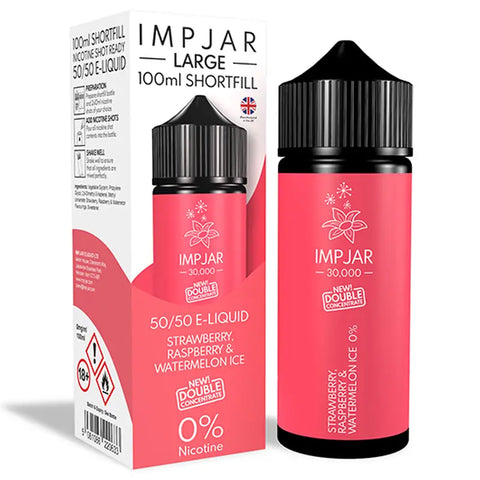 Imp Jar Large 100ml 50/50 Shortfill Vape Juice Strawberry Raspberry Watermelon Ice