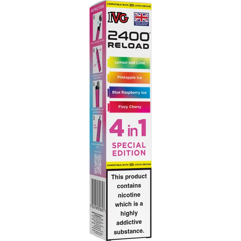 IVG 2400 Reload 4-in-1 Multi Flavour Prefilled Vape Pods Special Edition