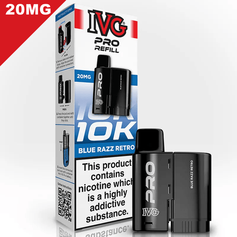 IVG Pro Prefilled Replacement Pods Blue Razz Retro 20mg