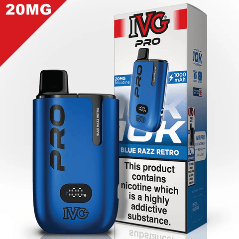 IVG Pro Vape Pod Kit Blue Razz Retro 20mg
