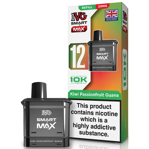 IVG Smart Max Replacement Prefilled Pods Kiwi Passionfruit Guava