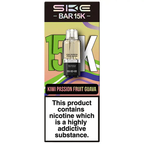SKE Bar 15K Replacement Pods Kiwi Passion Fruit Guava