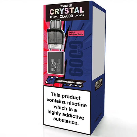 SKE Crystal CL6000 Replacement Pods Strawberry Raspberry Cherry