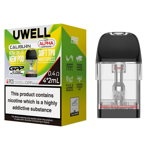Uwell GPP Alpha Replacement Pods 0.4 ohm XL