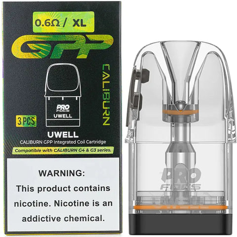 Uwell Caliburn GPP Replacement Pods 0.6ohm XL Sidefill (3pcs)