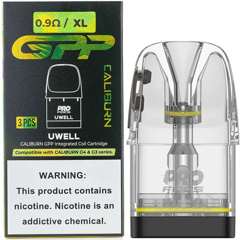 Uwell Caliburn GPP Replacement Pods 0.9ohm XL Sidefill (3pcs)