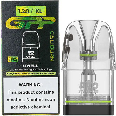 Uwell Caliburn GPP Replacement Pods 1.2ohm XL Sidefill (3pcs)