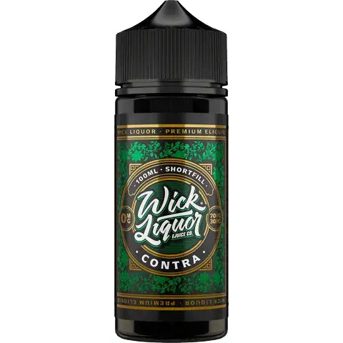 Wick Liquor 100ml Shortfill E-Liquid Contra