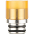 510 metal base ultem coloured drip tip on clear background