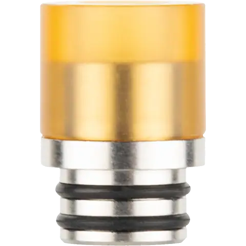 510 metal base ultem coloured drip tip on clear background