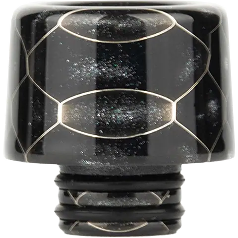 510 black cobra drip tip on clear background