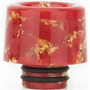 510 Resin Drip Tip Gold Flake Red