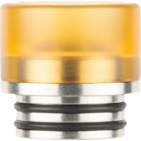 810 metal base ultem coloured drip tip on clear background