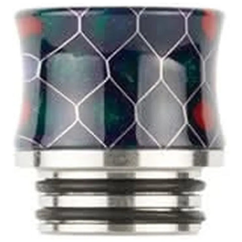 810 Metal Base Fluted Cobra Resin Drip Tip Rainbow