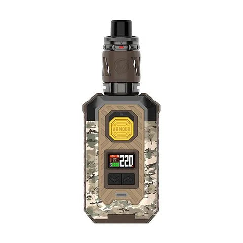 Camo Brown Vaporesso Armour Max Kit on white background