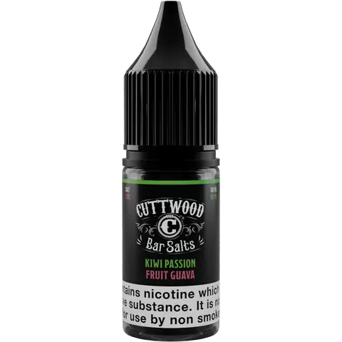 Cuttwood Bar Salts 10ml Nic Salt Kiwi Passion Fruit Guava Disposable Juice Bottle On Clear Background