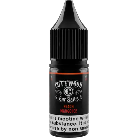 Cuttwood Bar Salts 10ml Nic Salt Peach Mango Ice Disposable Juice Bottle On Clear Background