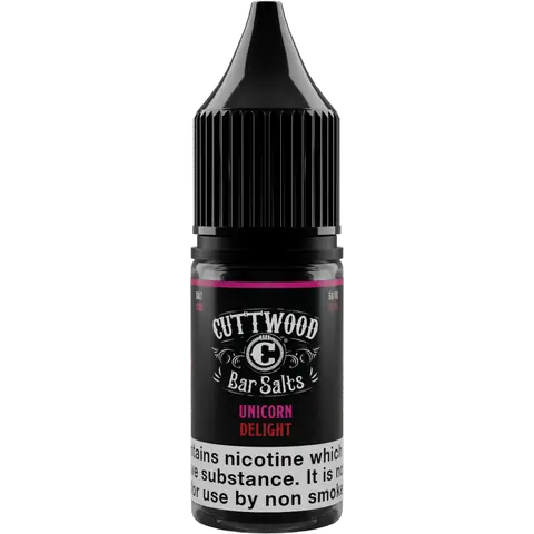 Cuttwood Bar Salts 10ml Nic Salt Unicorn Delight Disposable Juice Bottle On Clear Background