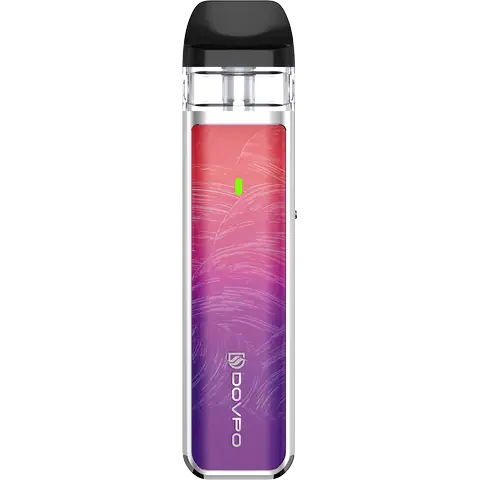 Dovpo Ayce Mini Pod Nacre Purple Red Looking At Front On Clear Background 