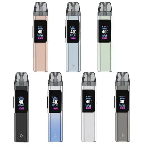 elf bar elfx pro pod vape kit all colours white background