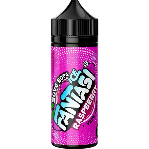 Fantasi 50/50 100ml Raspberry Ice Clear Background