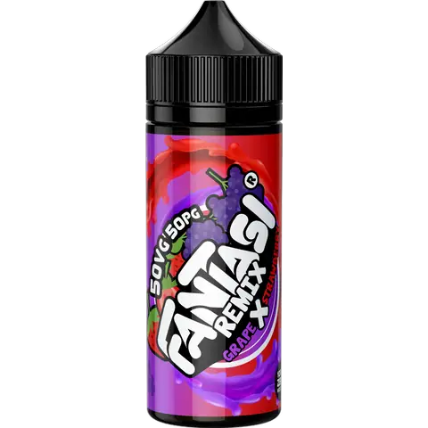 Fantasi 50/50 100ml Grape X Strawberry Clear Background