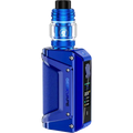 geekvape aegis legend 3 blue vape kit on clear background