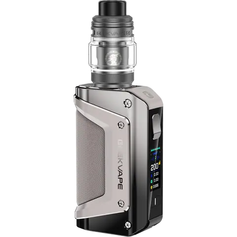 geekvape aegis legend 3 dark gray kit on clear background