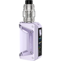 geekvape aegis legend 3 purple vape kit on clear background