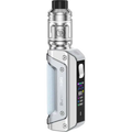 geekvape aegis solo 3 vape kit silver on clear background