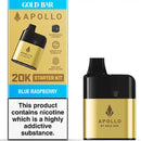 Gold Bar Apollo 20k Pod Vape Kit Blue Raspberry