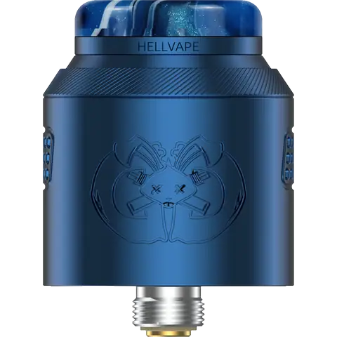 Hellvape Drop Dead 2 RDA Blue on clear background