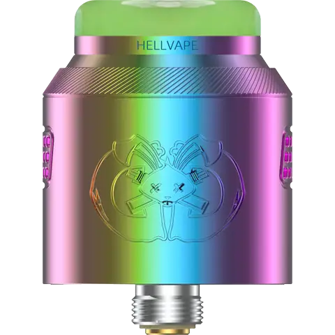 Hellvape Drop Dead 2 RDA Rainbow on clear background