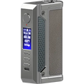 lve therion ii dna250c box mod silver front on clear background