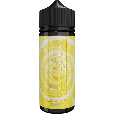 lcoius lemon tart 100ml shortfill on clear background