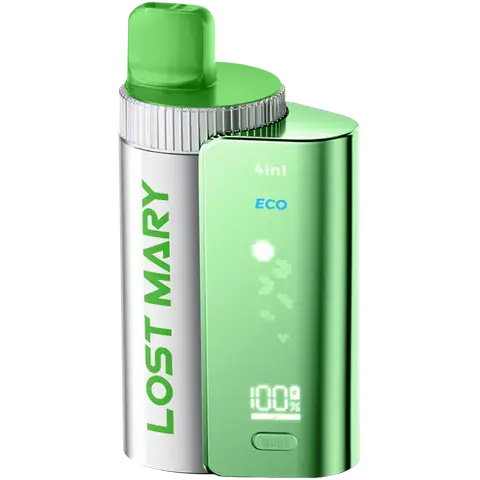  lost mary 4 in 1 prefilled pod vape kit apple edition on clear background