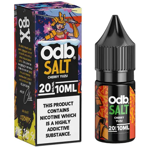 ODB Salts cherry yuzu bottle and box on white background