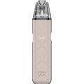 oxva xlim go pod vape kit in llight brown colour on clear background